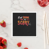 Eet, drink en wees eng grappig vintage servet (Insitu)