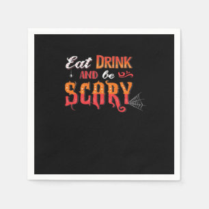 Eet, drink en wees eng grappig vintage servet