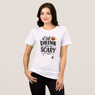 Eet, drink en wees eng grappige gotische tekst Hal Tri-Blend Shirt