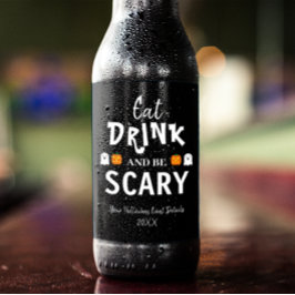 Eet, drink en wees eng Halloween Bier Etiket