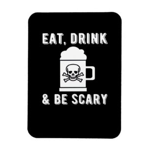 Eet, drink en wees eng Halloween-bier vintage Magneet