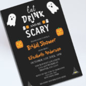 Eet, drink en wees eng Halloween bruidsmeisjesfees Kaart