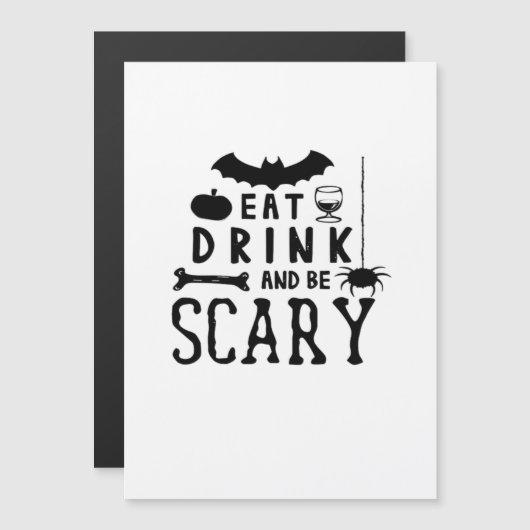 Eet, drink en wees eng Halloween citaat (Voorkant / Achterkant)