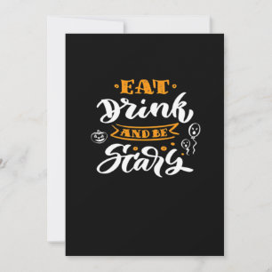 Eet, Drink En Wees Eng Halloween Creatieve Casual Feestdagenkaart