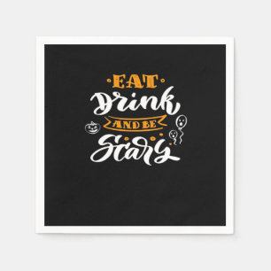 Eet, drink en wees eng Halloween creatieve casual Servet