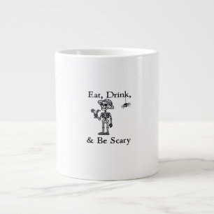 Eet, drink en wees eng Halloween esthetische stijl Grote Koffiekop