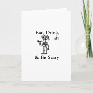 Eet, Drink En Wees Eng Halloween Esthetische Stijl Kaart