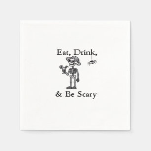Eet, drink en wees eng Halloween esthetische stijl Servet