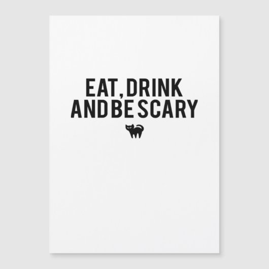 Eet, drink en wees eng Halloween-fan tekst kunst c (Voorkant)