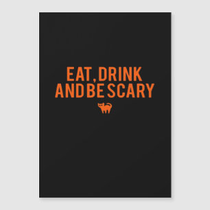 Eet, drink en wees eng Halloween-fan tekst kunst E