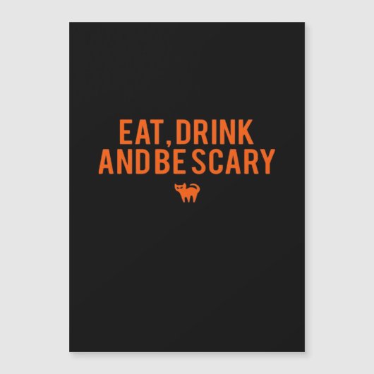Eet, drink en wees eng Halloween-fan tekst kunst E (Voorkant)
