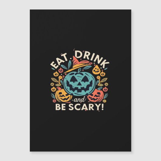 Eet, drink en wees eng Halloween-feest grappige tr (Voorkant)