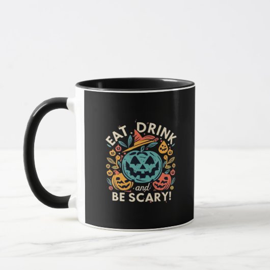 Eet, drink en wees eng Halloween-feest grappige tr Mok (Links)