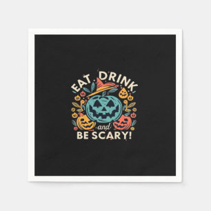 Eet, drink en wees eng Halloween-feest grappige tr Servet