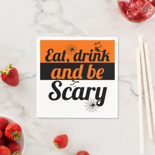 Eet, drink en wees eng Halloween feest Servet (Insitu)