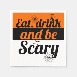 Eet, drink en wees eng Halloween feest Servet
