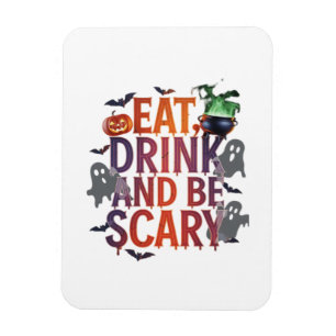 Eet, drink en wees eng Halloween-feest Spoken Desi Magneet