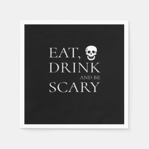 Eet, drink en wees eng Halloween-feestje Noveltysk Servet