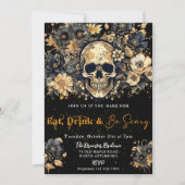 Eet Drink en wees eng Halloween feestuitnodiging Kaart (Voorkant)