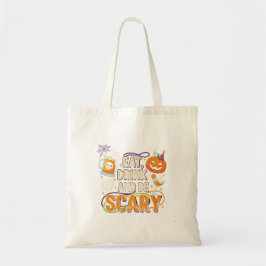 Eet Drink en wees eng Halloween Funny Party Tote Bag