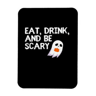 Eet, Drink En Wees Eng Halloween Geest Modern Magneet