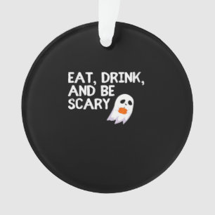 Eet, Drink En Wees Eng Halloween Geest Modern Ornament