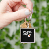Eet, Drink En Wees Eng Halloween Geest Modern Sleutelhanger (Hand)