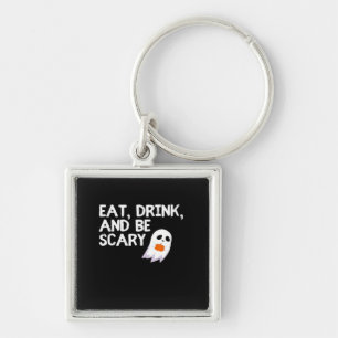 Eet, Drink En Wees Eng Halloween Geest Modern Sleutelhanger