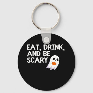 Eet, Drink En Wees Eng Halloween Geest Modern Sleutelhanger