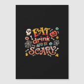 Eet, drink en wees eng Halloween grappig essentiee (Voorkant)