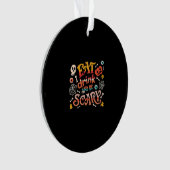Eet, drink en wees eng Halloween grappig essentiee Ornament (voorkant)