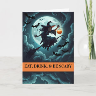 Eet, drink en wees eng, Halloween Heks Kaart
