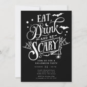 Eet Drink en wees eng Halloween Kaart (Voorkant)