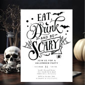 Eet Drink en wees eng Halloween Kaart