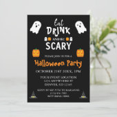 Eet, drink en wees eng Halloween Kaart (Staand voorkant)