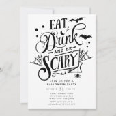 Eet Drink en wees eng Halloween Kaart (Voorkant)