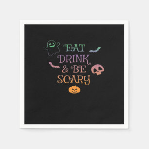 Eet, drink en wees eng Halloween Klassieker Vintag Servet