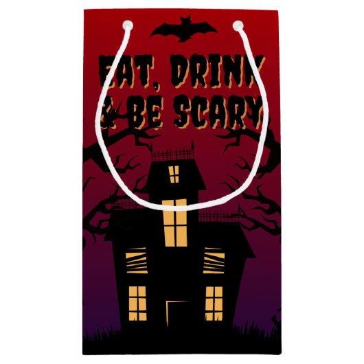 Eet, Drink en wees eng Halloween Klein Cadeauzakje (Achterkant)
