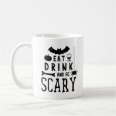 eet drink en wees eng halloween koffiemok (Links)