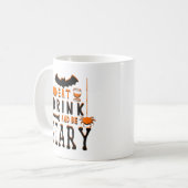 eet drink en wees eng halloween koffiemok (Voorkant links)