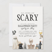 Eet Drink en wees eng Halloween kostuumfeest voor  Kaart (Voorkant)