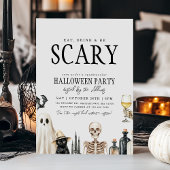 Eet Drink en wees eng Halloween kostuumfeest voor  Kaart