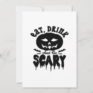 Eet, drink en wees eng Halloween Licht Cool Uniek Feestdagenkaart