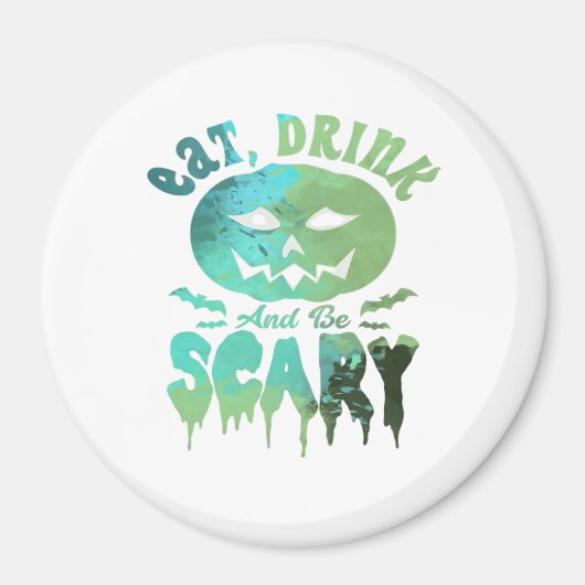 Eet, drink en wees eng Halloween licht Magneet (Voorkant)