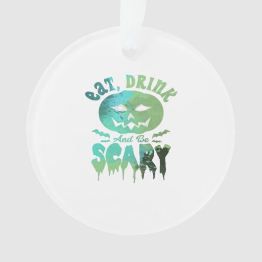 Eet, drink en wees eng Halloween licht Ornament (voorkant)