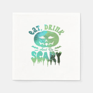 Eet, drink en wees eng Halloween licht Servet