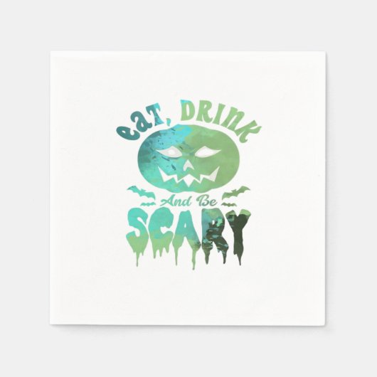 Eet, drink en wees eng Halloween licht Servet (Voorkant)