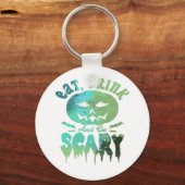 Eet, drink en wees eng Halloween licht Sleutelhanger (Voorkant)
