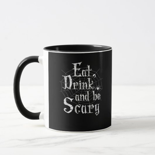 Eet, drink en wees eng Halloween Mok (Links)