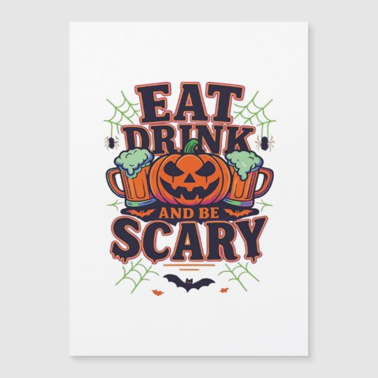 Eet, drink en wees eng Halloween-ontwerp creatieve (Voorkant)
